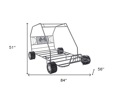 Steel Twin Red Bed