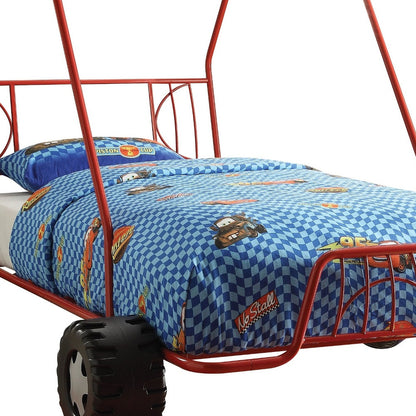 Steel Twin Red Bed