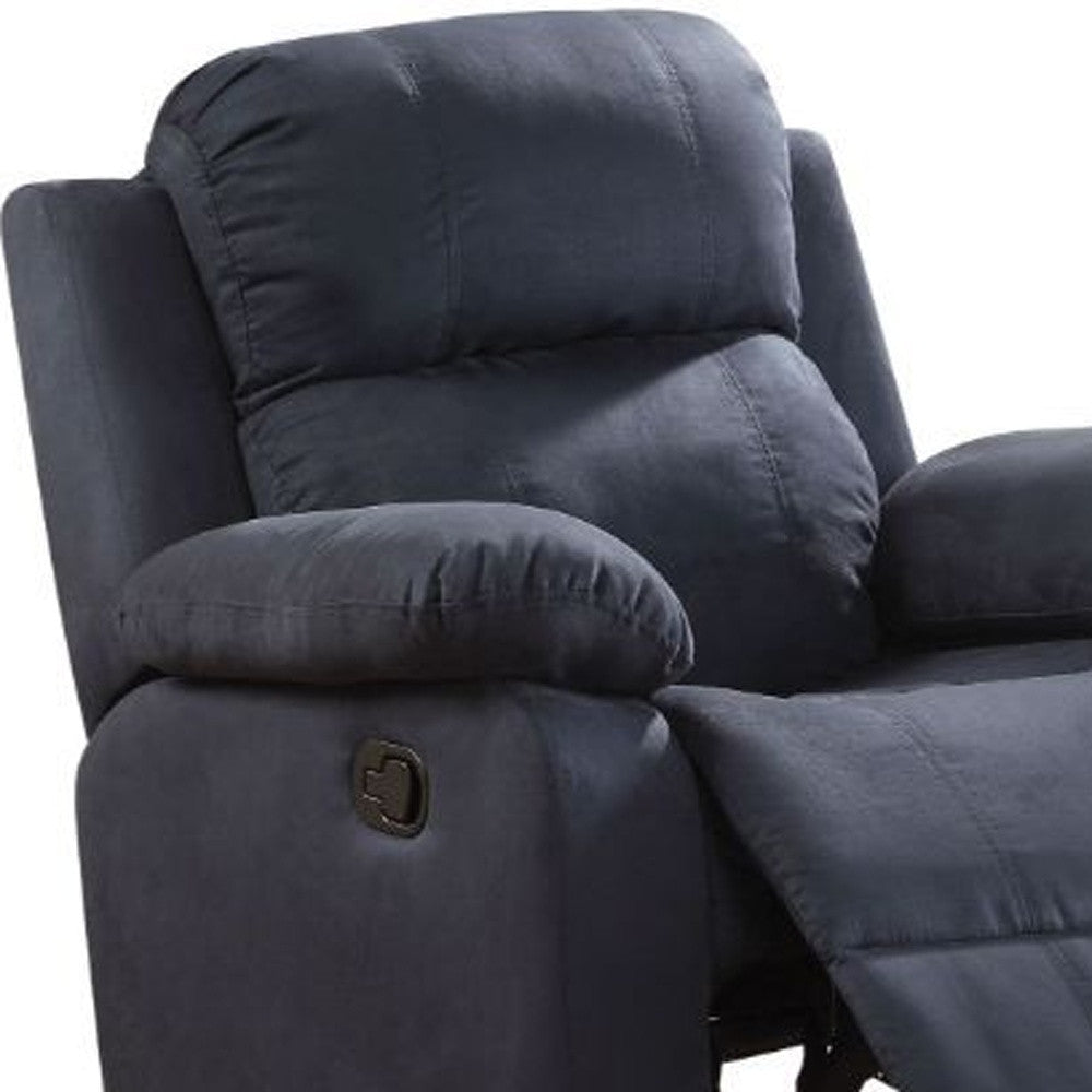 36" Blue Microfiber Recliner