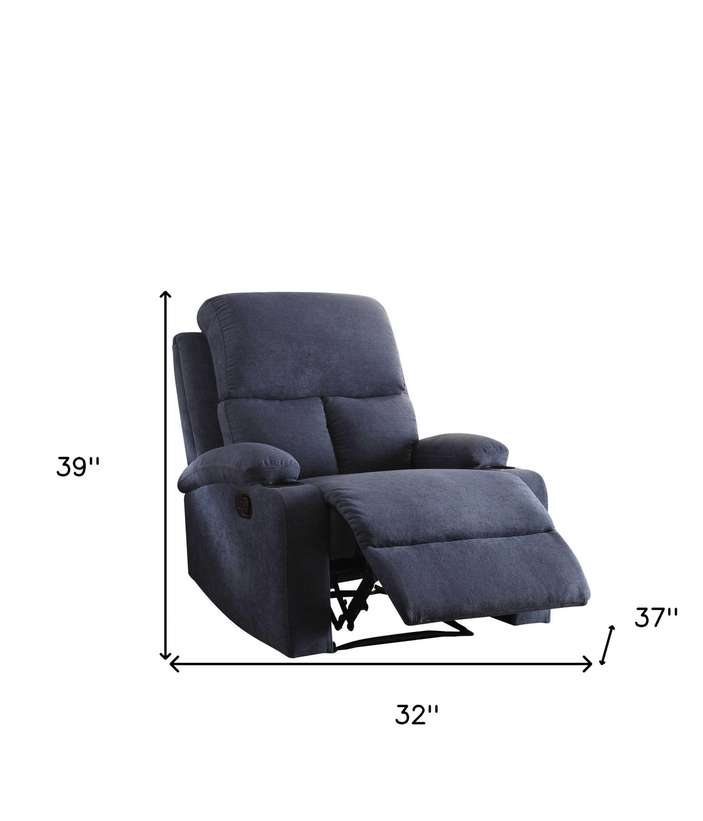 32" Gray Linen Recliner