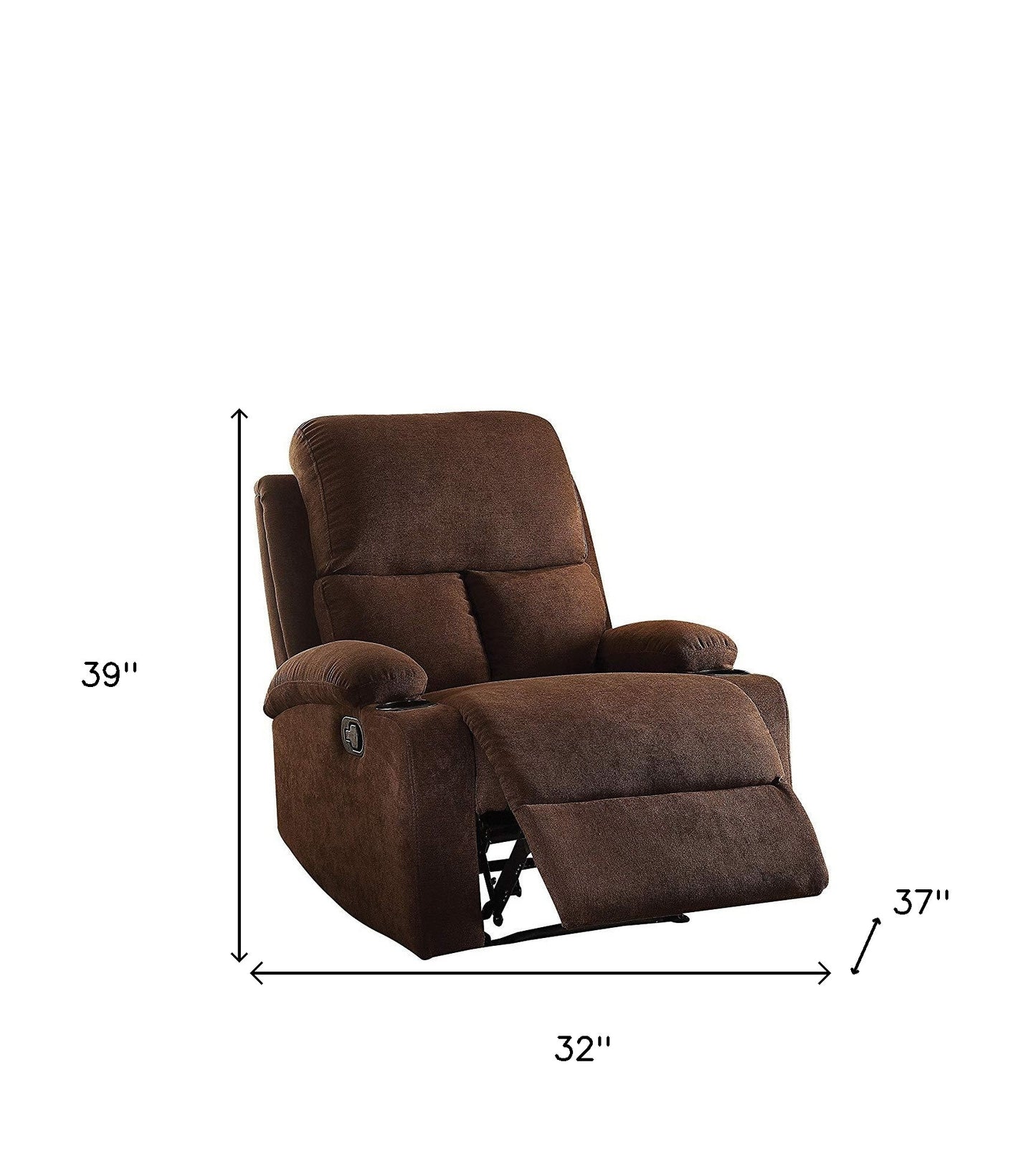 32" Gray Linen Recliner