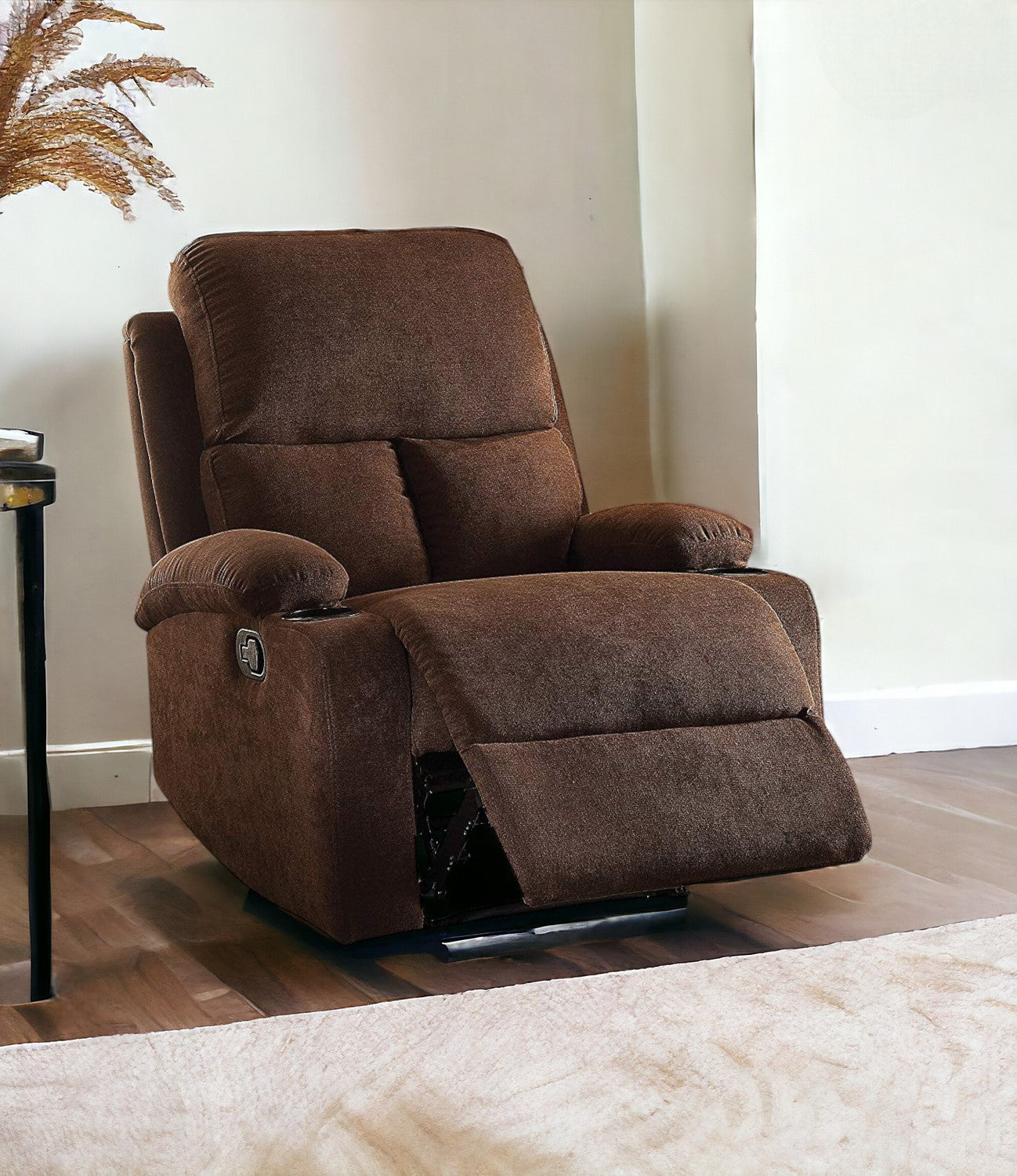 32" Gray Linen Recliner