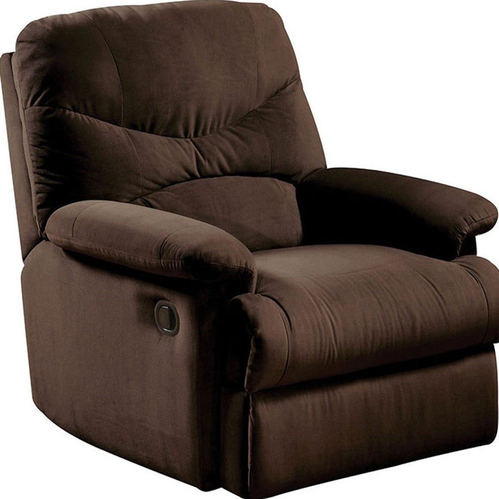 35" Chocolate Microfiber Recliner