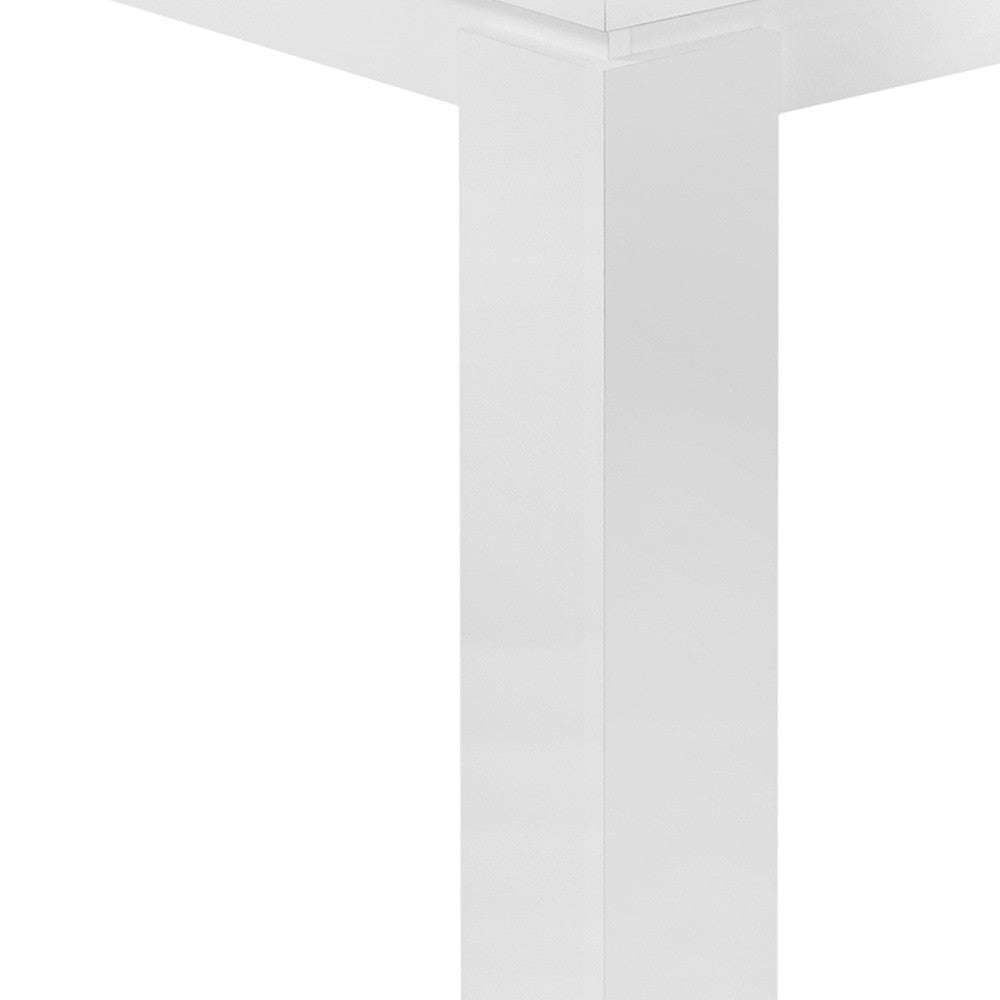 140" White Solid Wood Dining Table