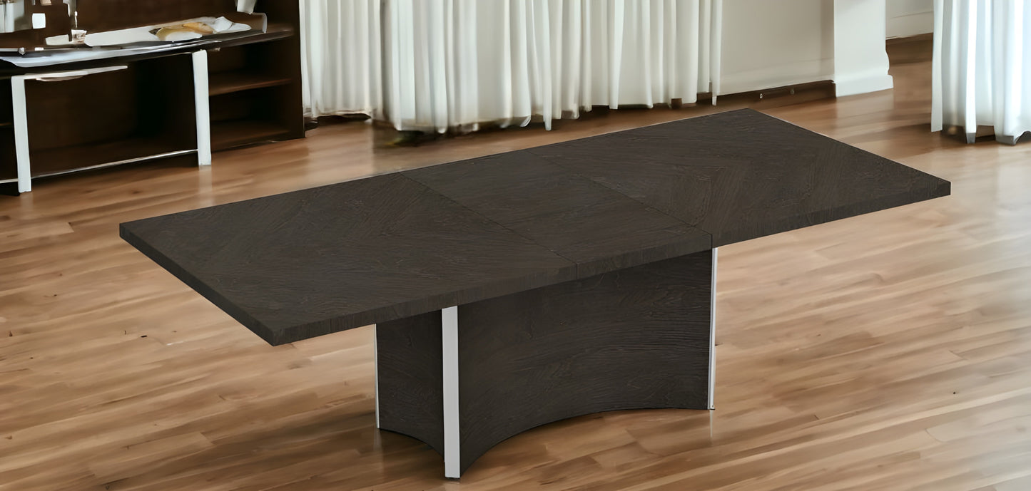 99" Gray Brown Solid Wood Dining Table