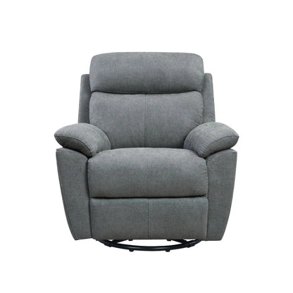 35" Light Gray Fabric Power Recliner With USB