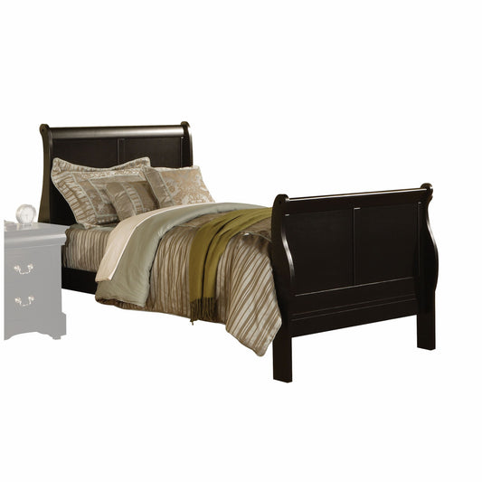 Black Wooden Full Size Sleigh Bed