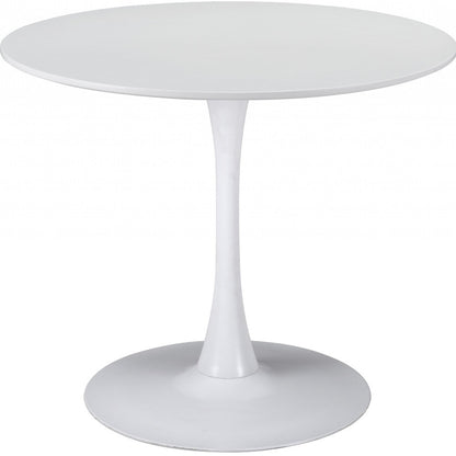 35" Steel Pedestal Base Dining Table