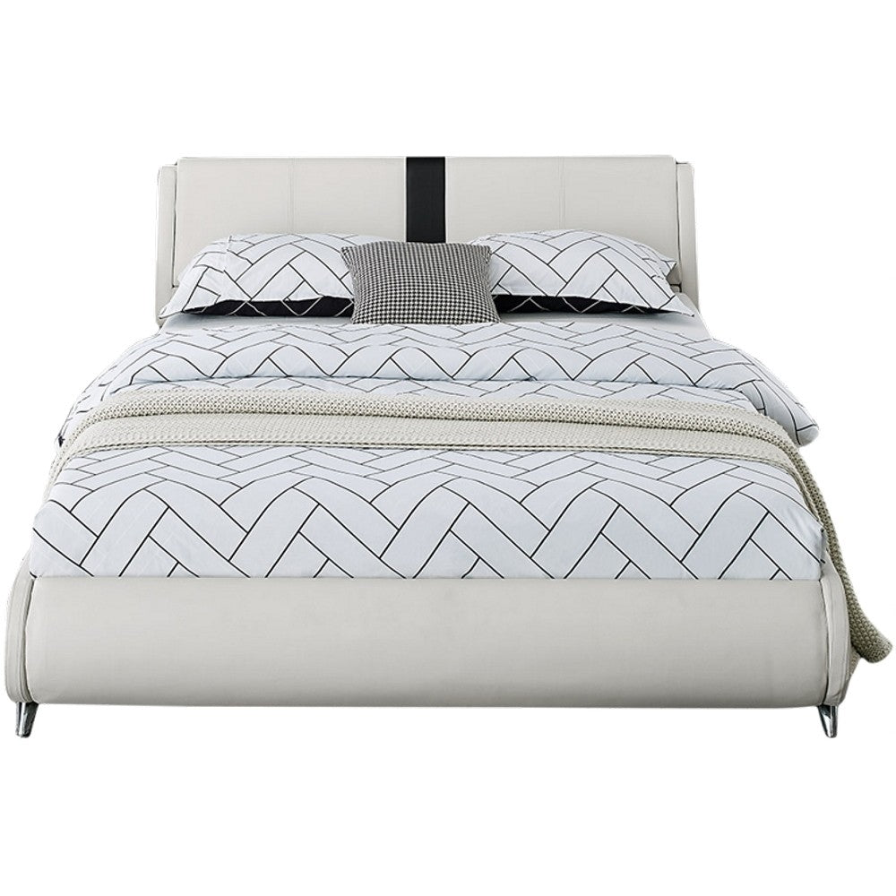 White Platform Queen Bed