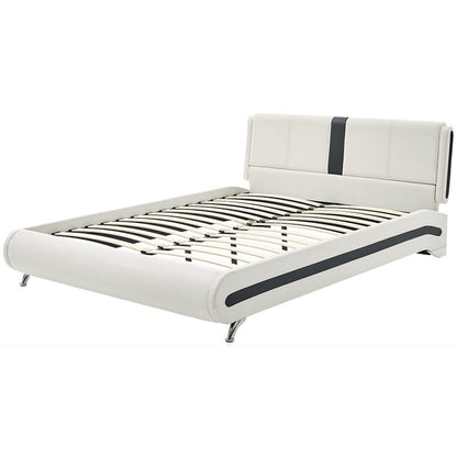 White Platform Queen Bed