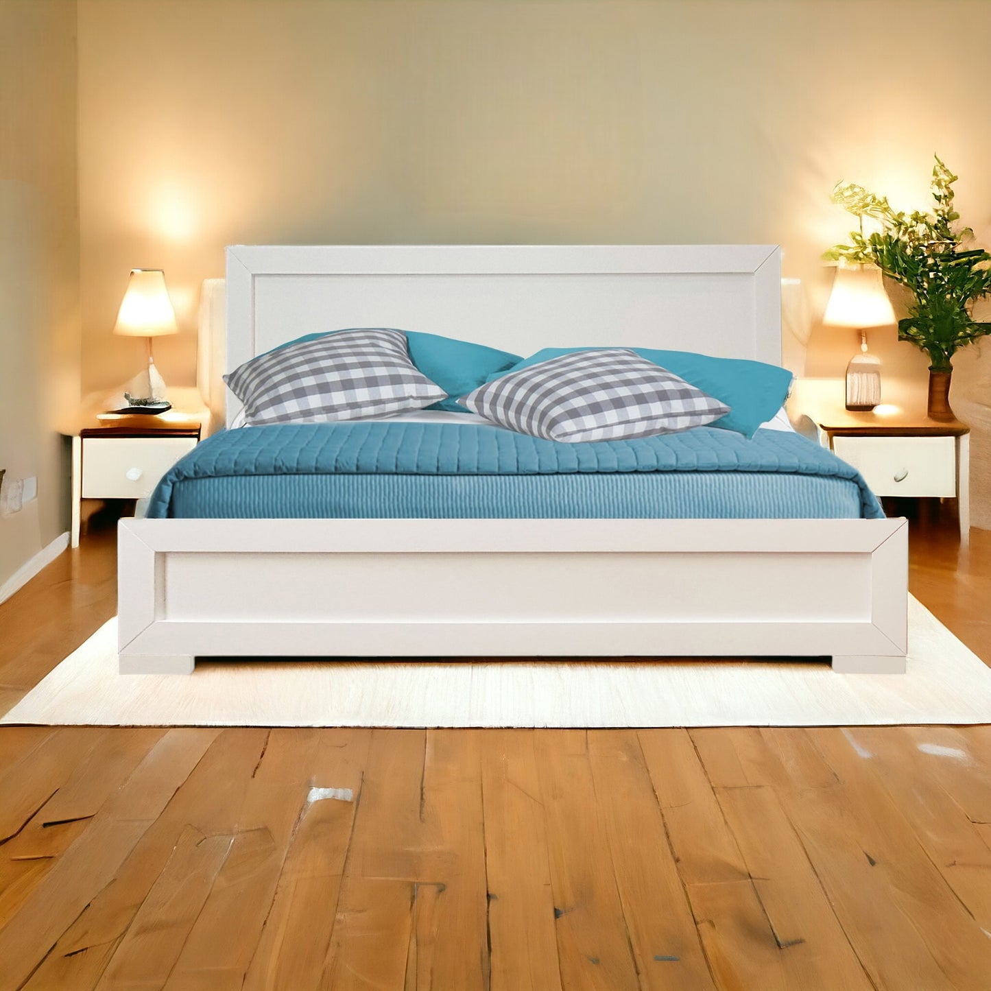 Walnut Wood Full Platform Bed