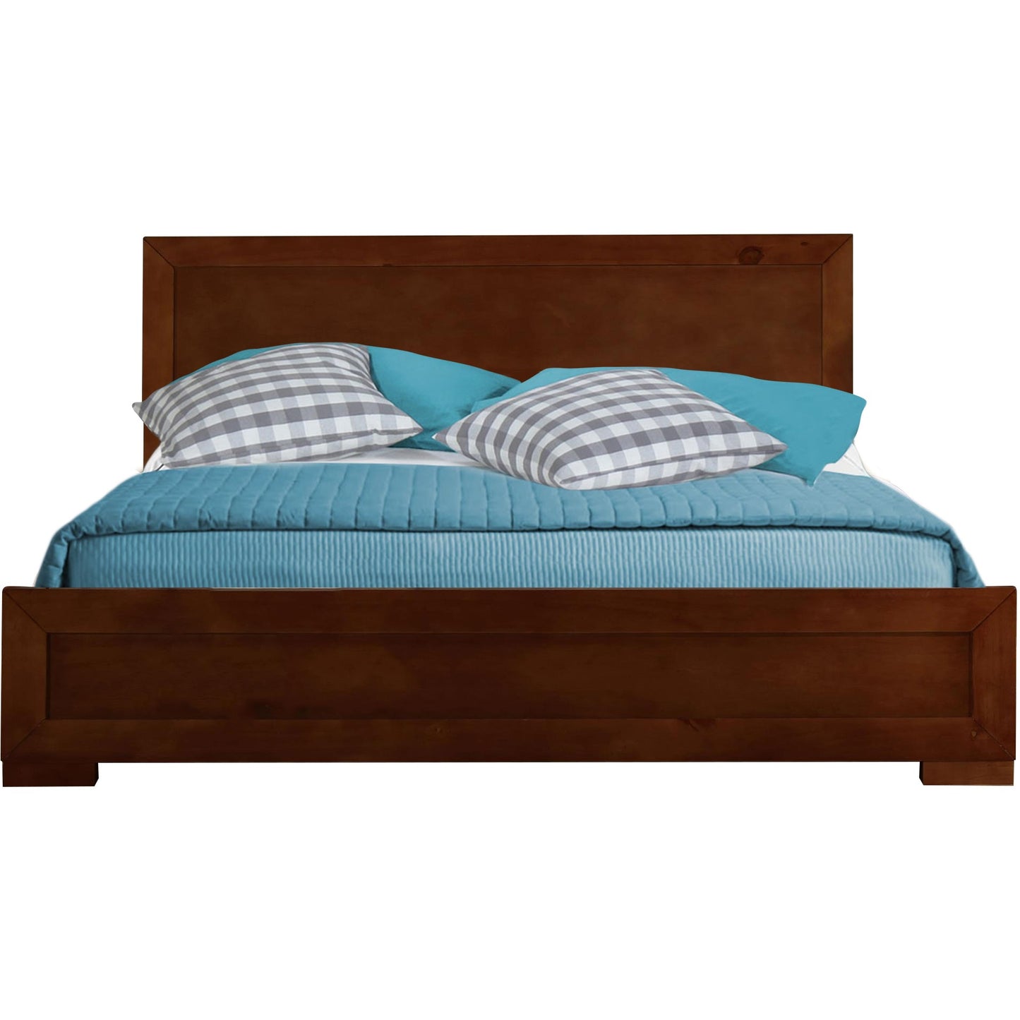 Walnut Wood Full Platform Bed