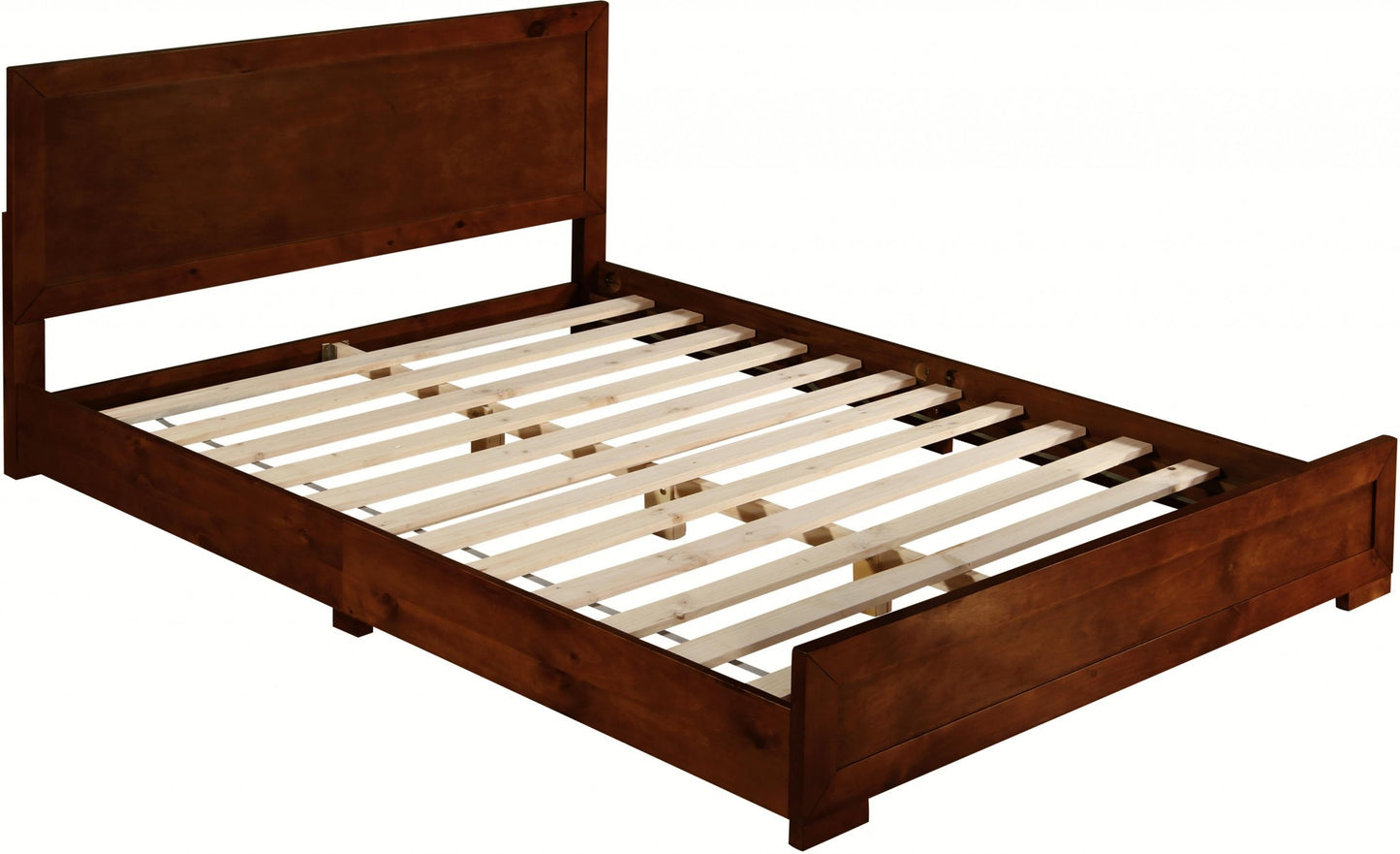 Walnut Wood Full Platform Bed