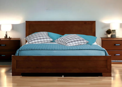 Walnut Wood Full Platform Bed