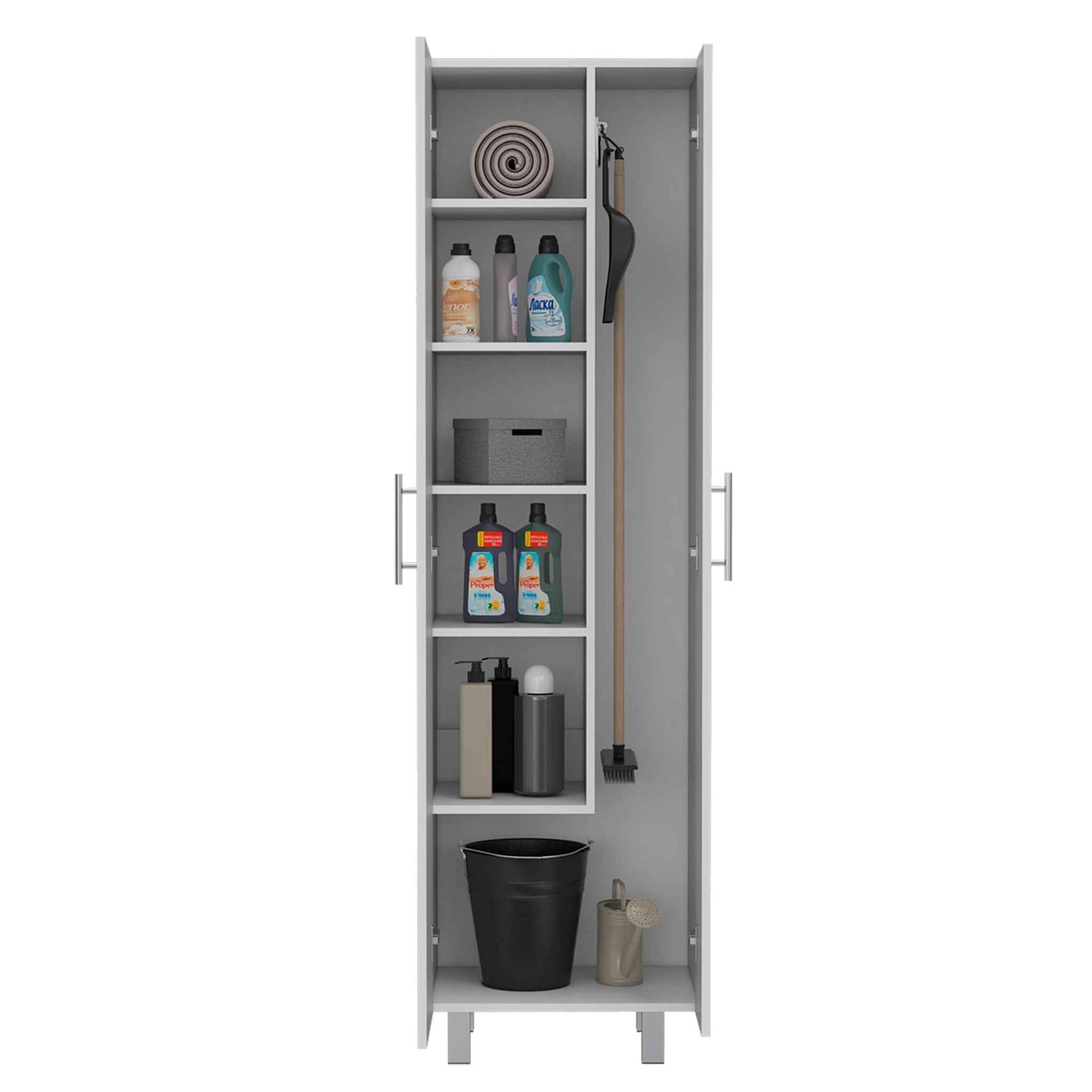 White Versatile Tall Pantry or Laundry Cabinet