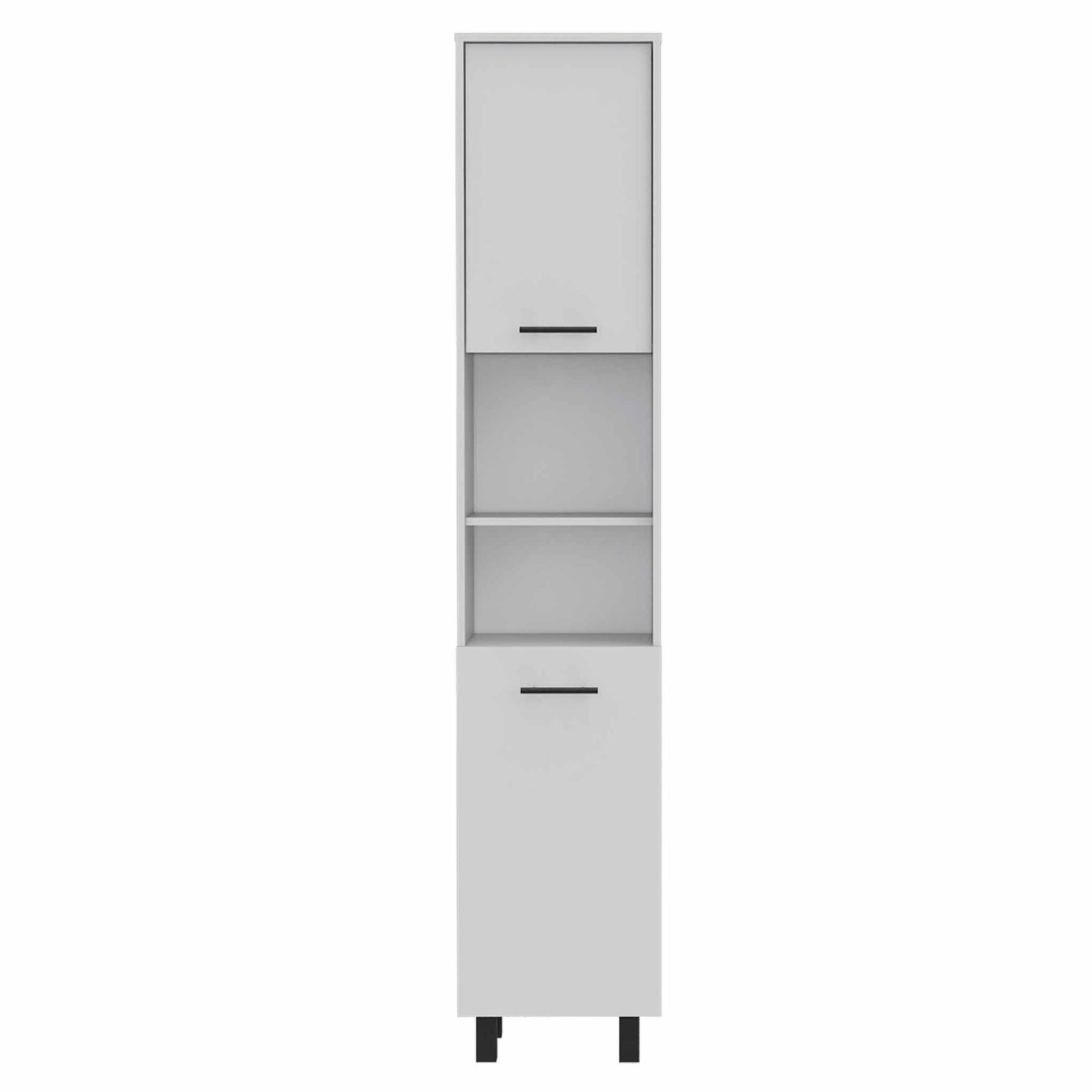 78" Modern White Sleek and Tall Pantry Cabinet