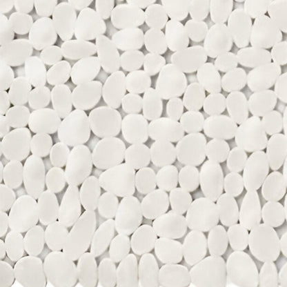 35" White Spa Pebbles Non Slip Bathtub Mat