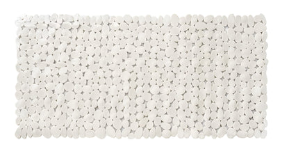 35" White Spa Pebbles Non Slip Bathtub Mat