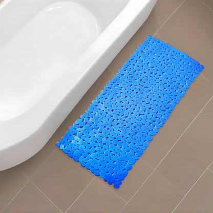 35" Blue Spa Pebbles Non Slip Bathtub Mat