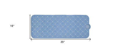 35" Blue Bubbles Non Slip Bathtub Mat