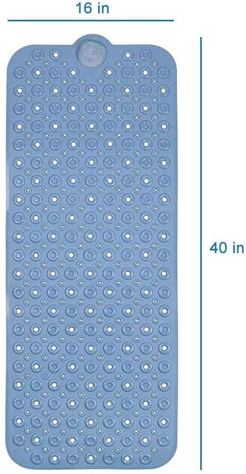 35" Blue Bubbles Non Slip Bathtub Mat