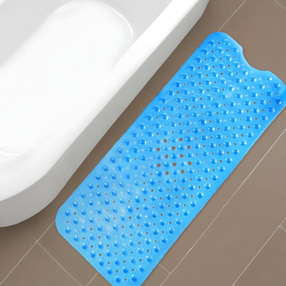 35" Translucent Blue Bubbles Non Slip Bathtub Mat