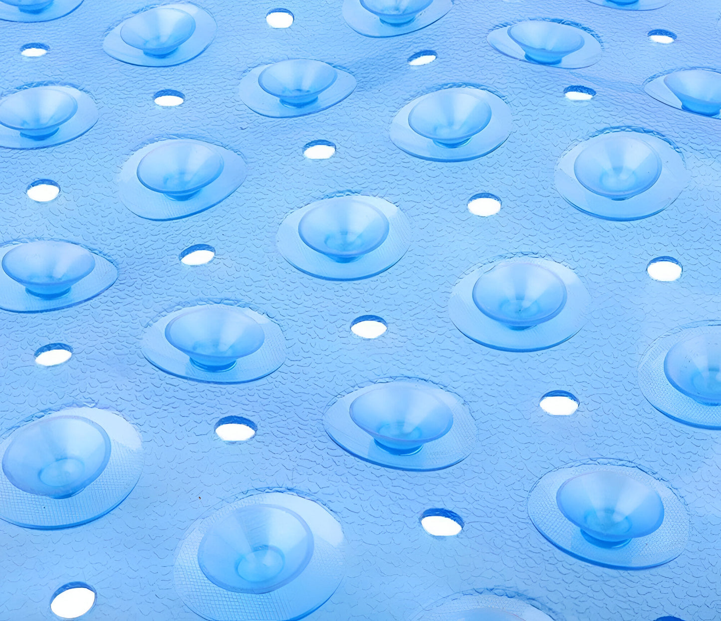 35" Translucent Blue Bubbles Non Slip Bathtub Mat