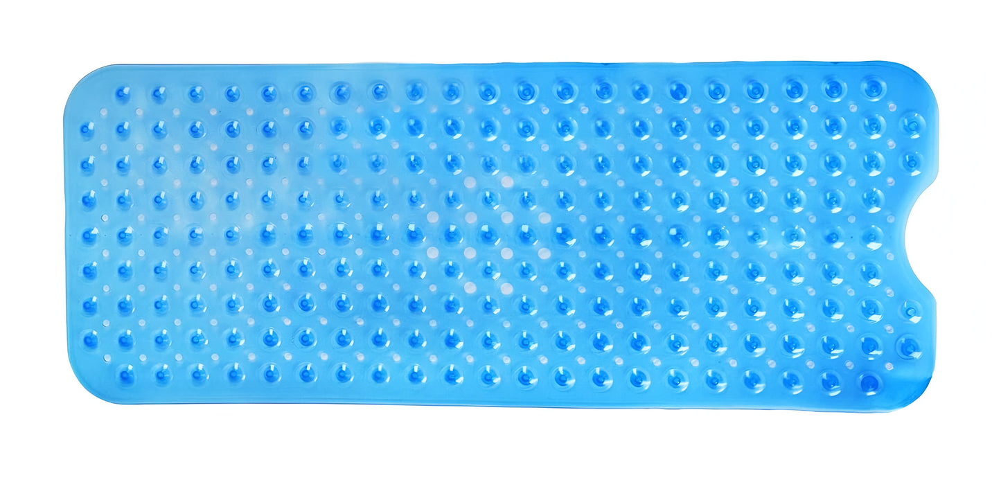 35" Translucent Blue Bubbles Non Slip Bathtub Mat