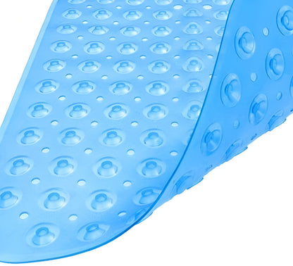 35" Translucent Blue Bubbles Non Slip Bathtub Mat