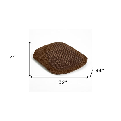 Brown 3" x 4" Lux Faux Fur Oval Pet Bed