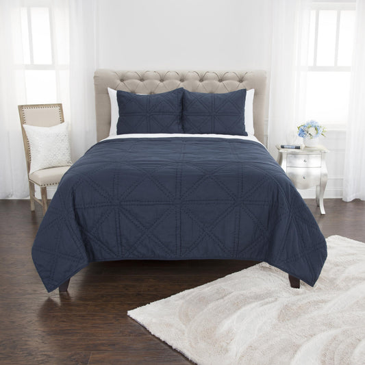 Indigo Twin Extra Long 100% Cotton 300 Thread Count Machine Washable Down Alternative Comforter