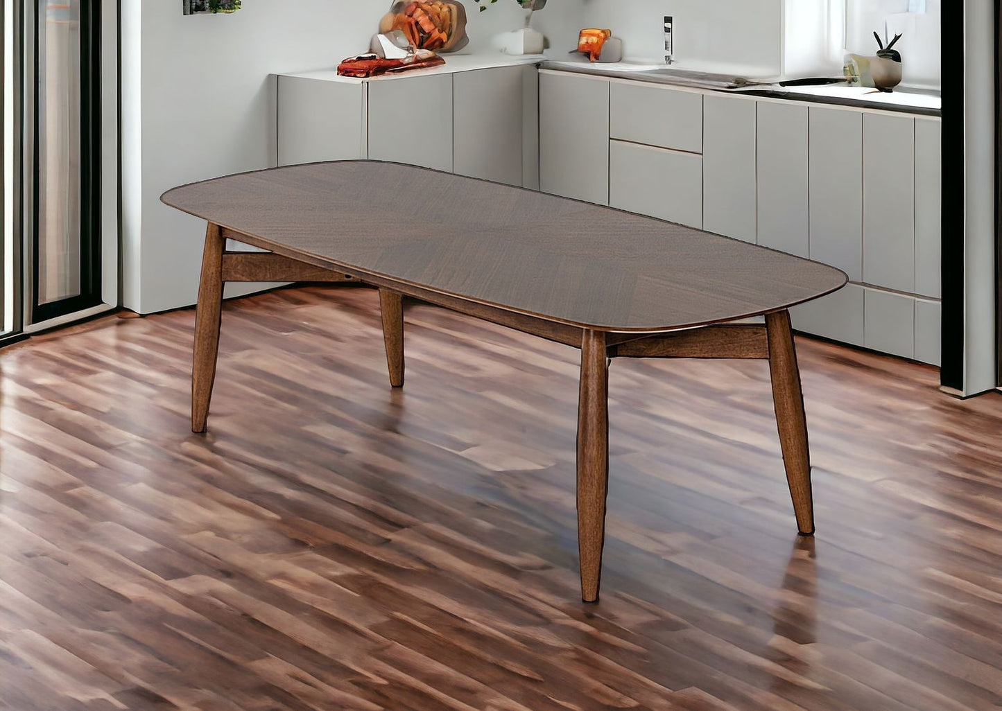 95" Brown Solid Wood Dining Table