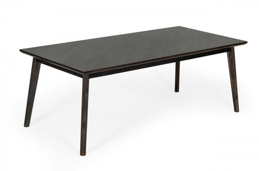 83" Dark Brown Solid Wood Dining Table