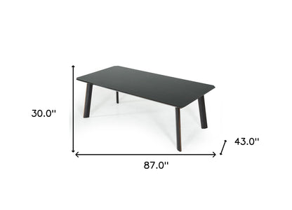 87" Ebony Dining Table