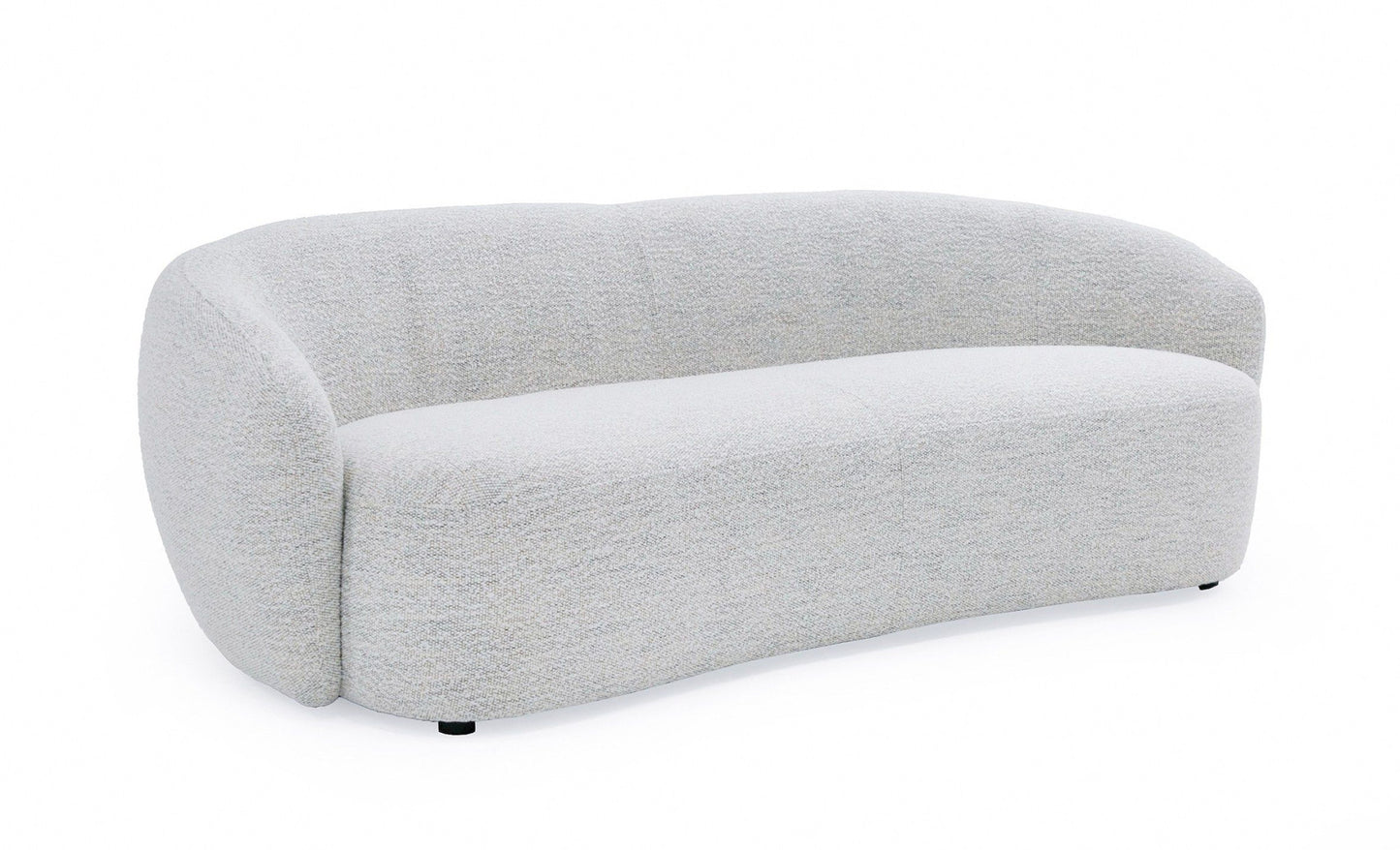 90" Off White Sofa With Black Legs