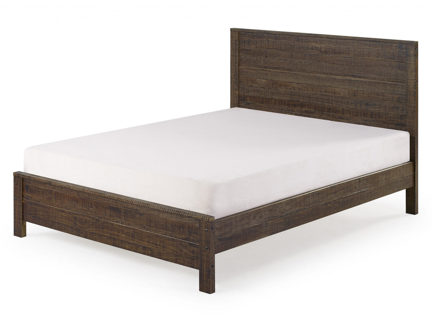 Walnut Brown Solid Wood Twin Bed Frame