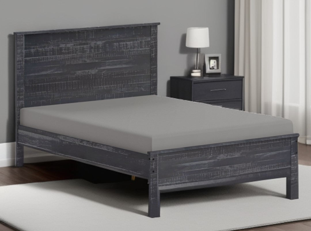 Walnut Brown Solid Wood Twin Bed Frame