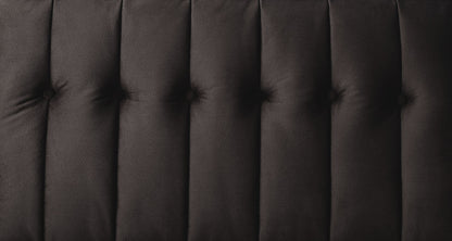 79" Dark Brown Velvet Sleeper Sofa With Black Legs