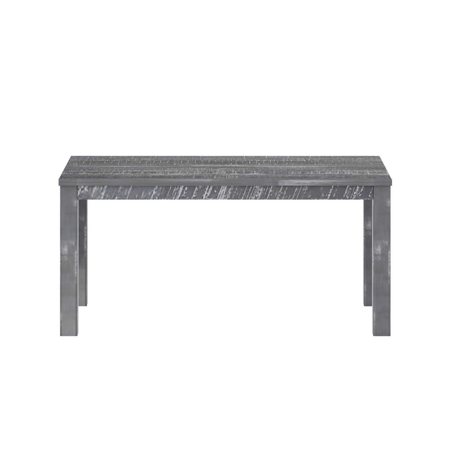 35" Gray Solid Wood Dining Table