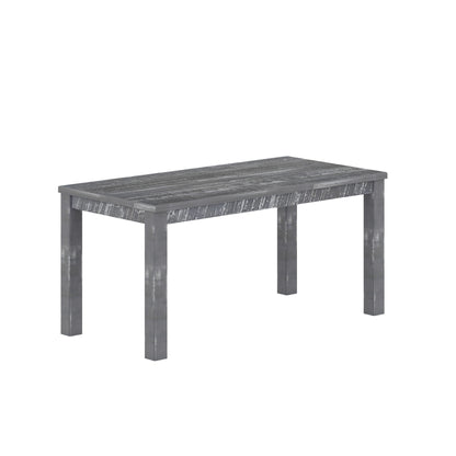 35" Gray Solid Wood Dining Table