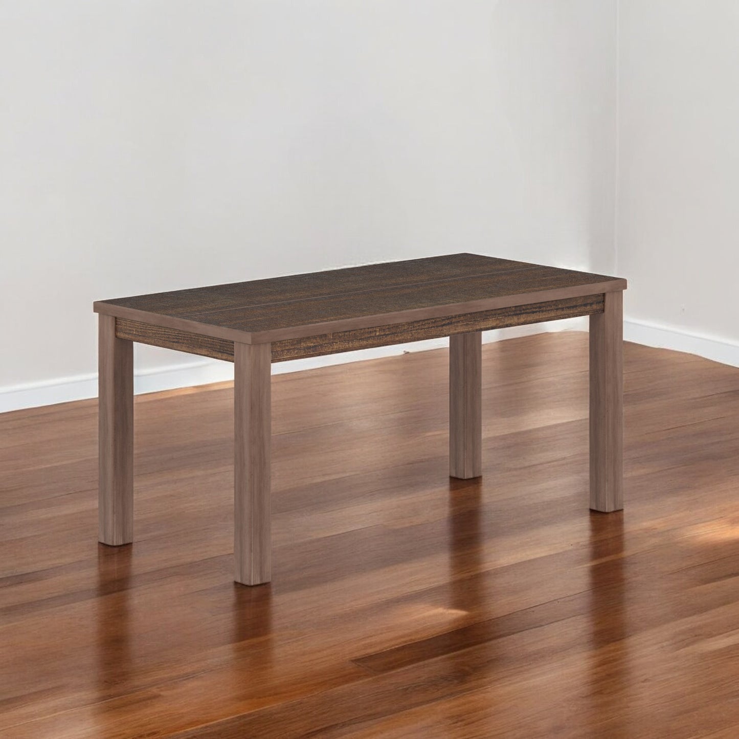 35" Espresso Solid Wood Dining Table