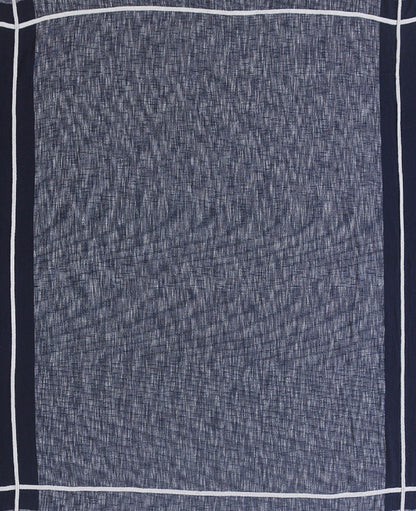 Blue Woven Cotton Geometric Throw