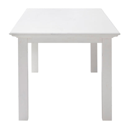 79" White Solid Wood Dining Table