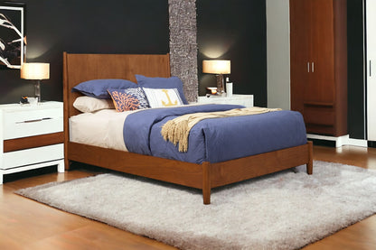 Brown Solid and Manufactured Wood California King Bed