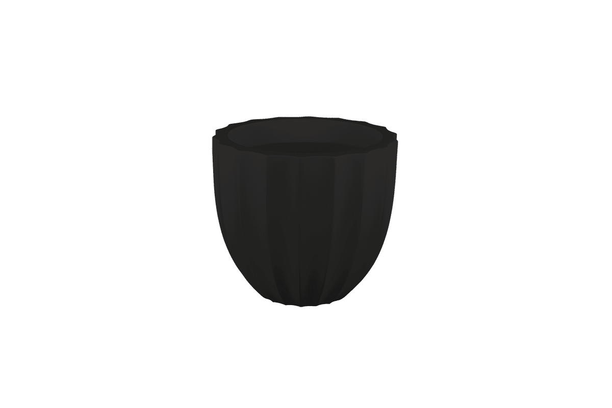 Santa Barbara Low Fluted Round Planter