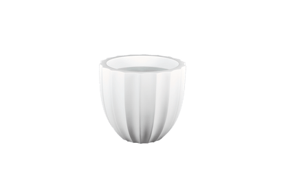 Santa Barbara Low Fluted Round Planter