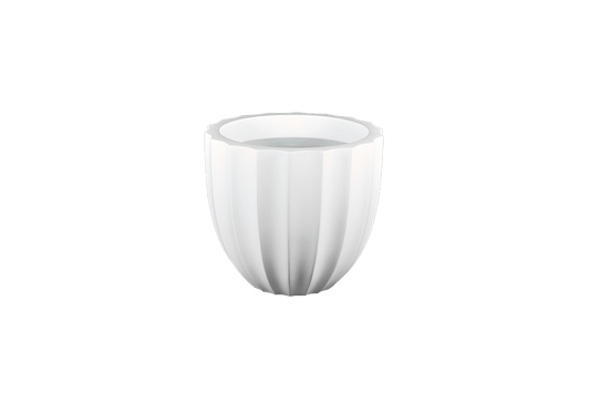 Santa Barbara Low Fluted Round Planter