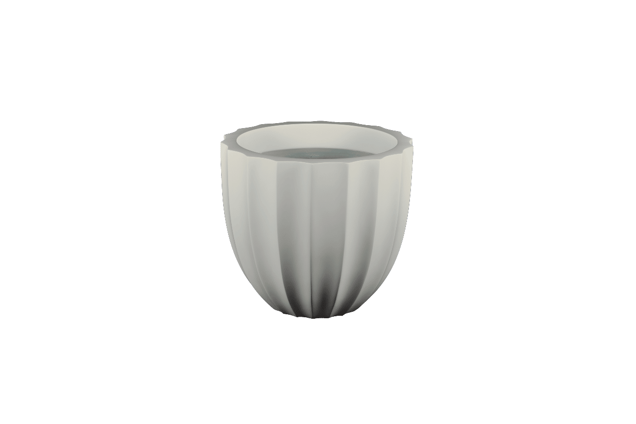 Santa Barbara Low Fluted Round Planter