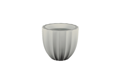 Santa Barbara Low Fluted Round Planter