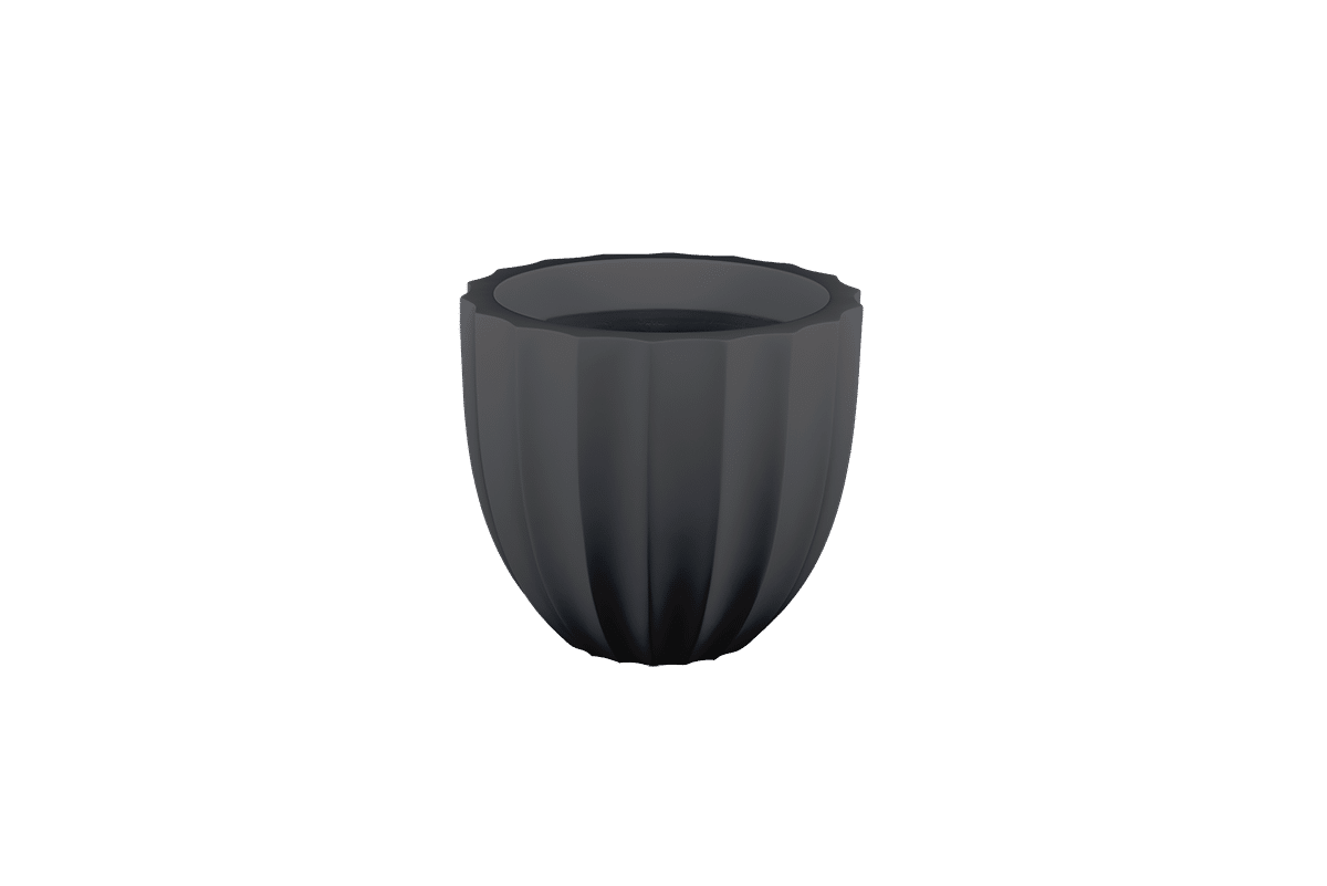 Santa Barbara Low Fluted Round Planter